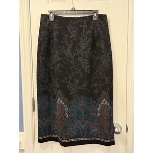 Vintage Briggs New York Midi Boho Cottagecore Skirt Petite Size 14P Prairie